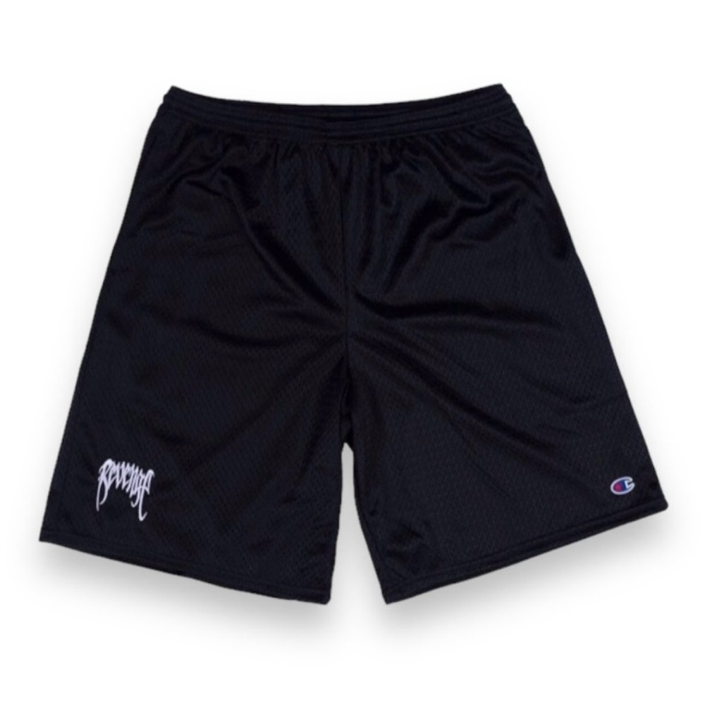 Revenge Mesh Embroidered Shorts - Green